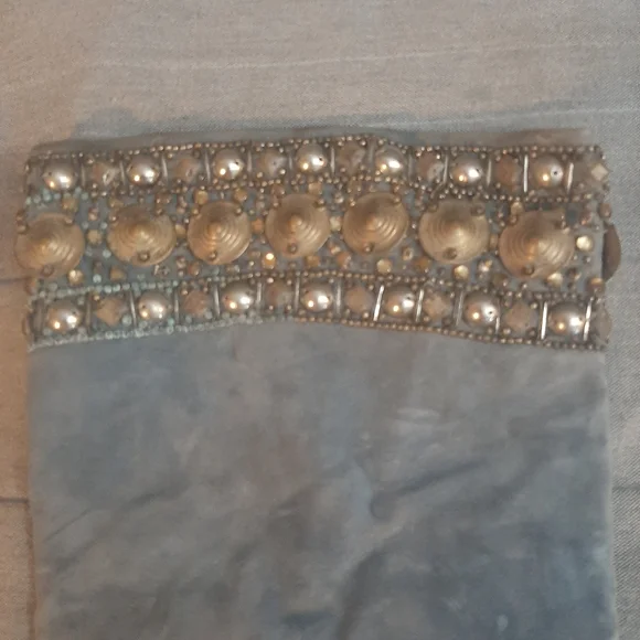 Baby Blue Suede and Beadwork Guiseppe Zanotti Heel Boots - Picture 5 of 6